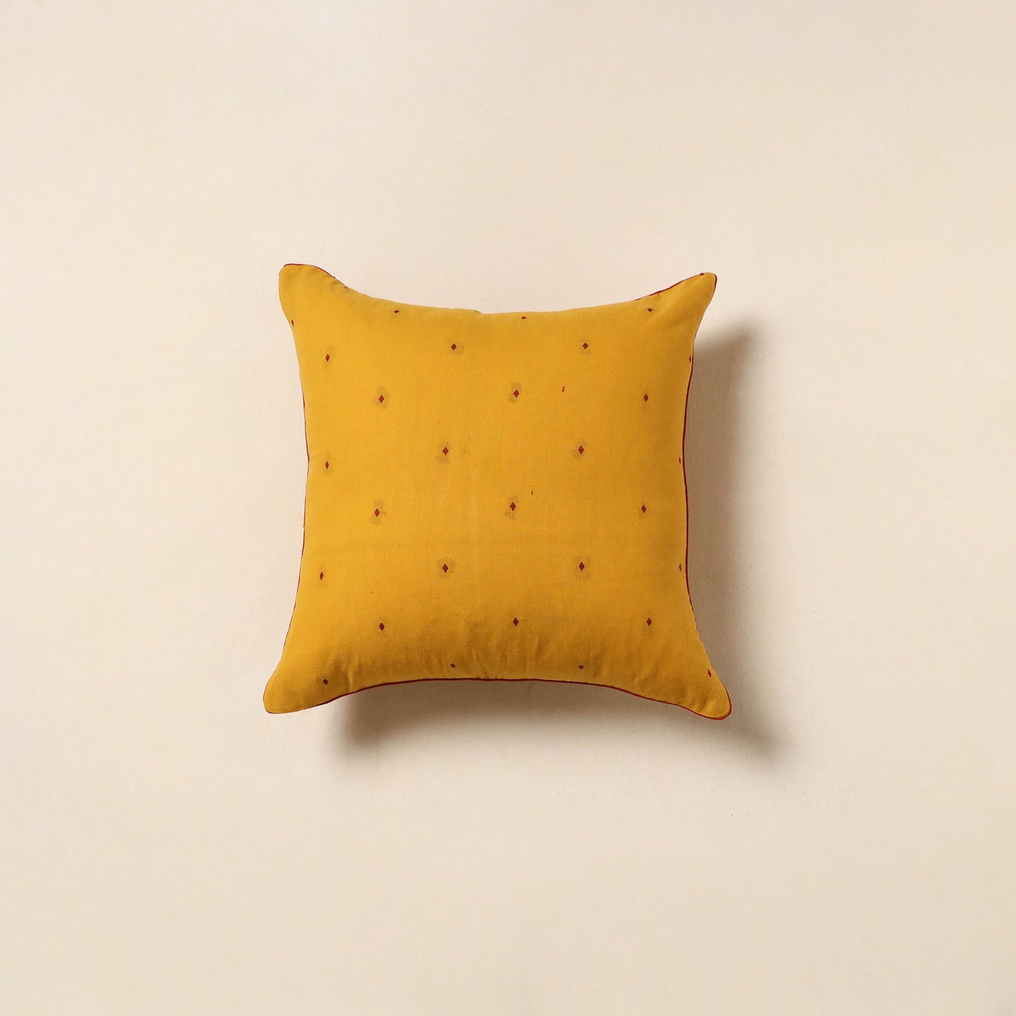 Yellow - jacquard weave cotton cushion cover 62