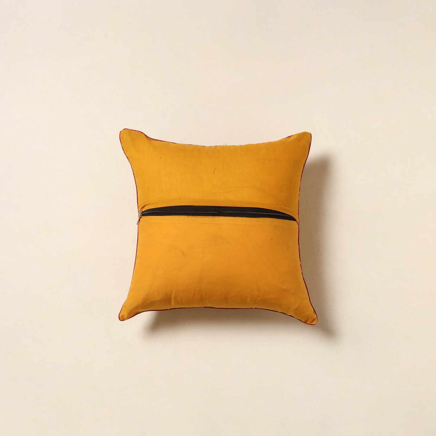 Yellow - jacquard weave cotton cushion cover 62