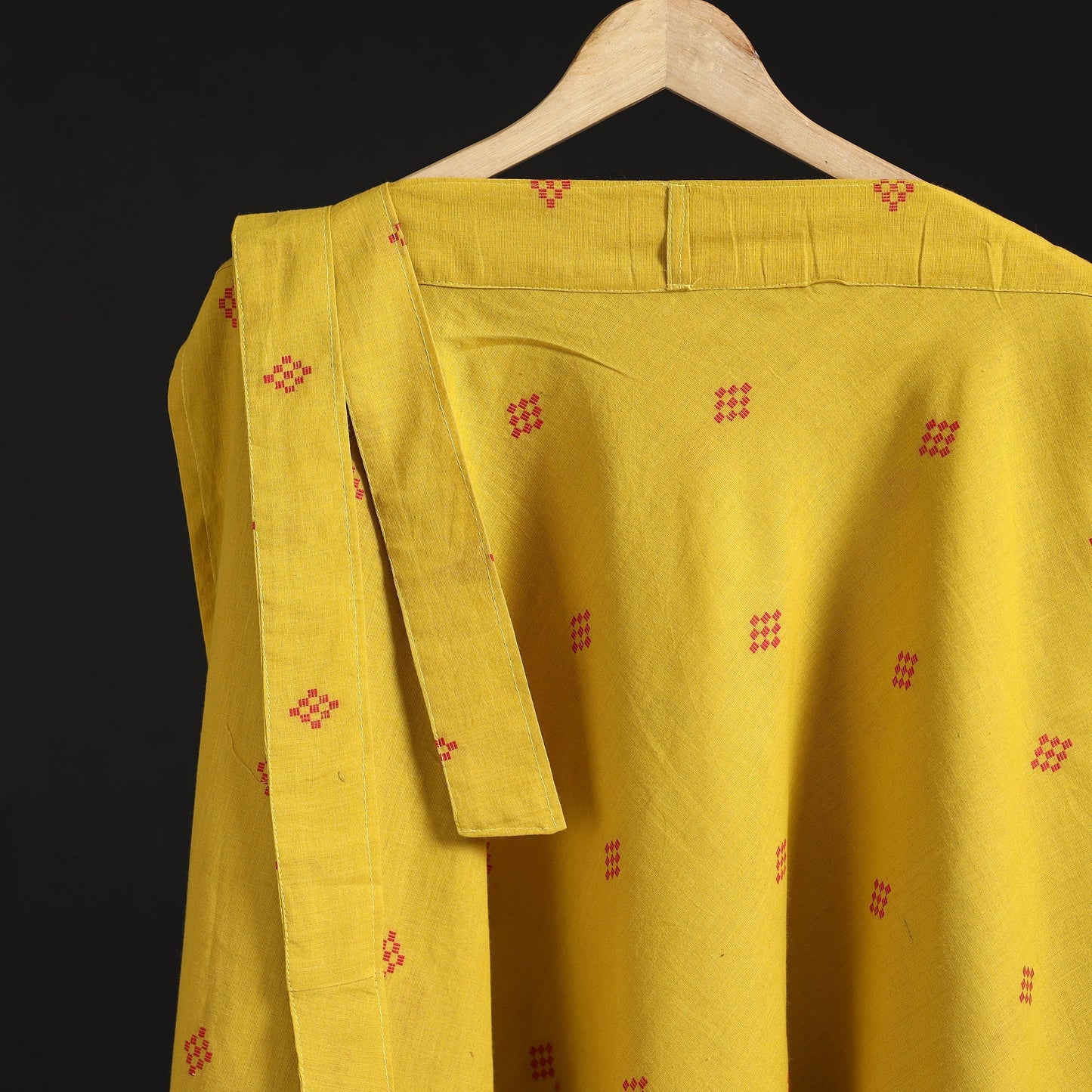 Jacquard weave cotton wrap around skirt 39 - handcrafted