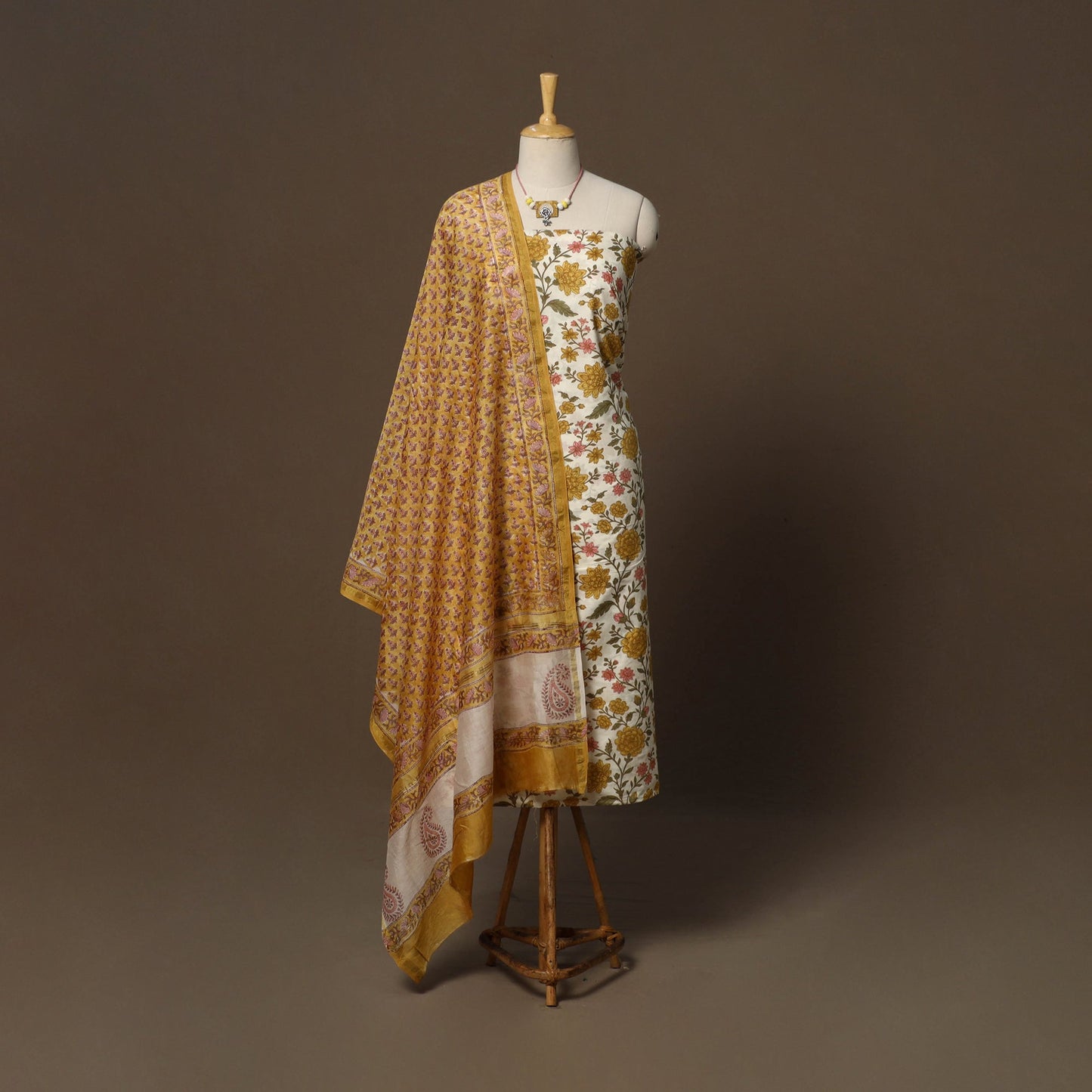 Jaipur print cotton 2pc unstitched dress material