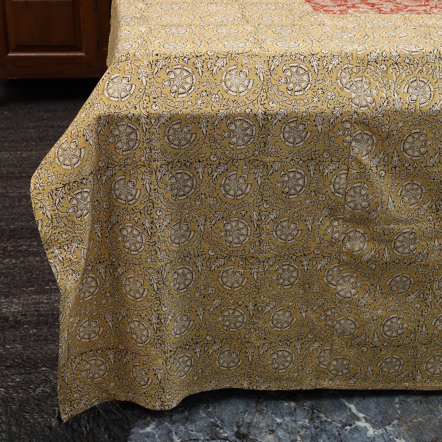 Kalamkari patchwork cotton bedsheet set 21 - handcrafted