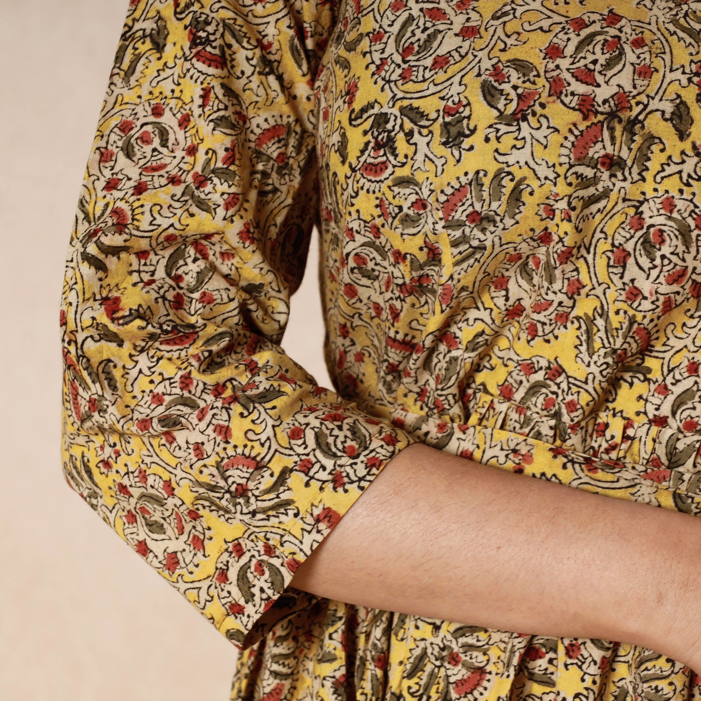 Kalamkari Block Printing Cotton Flared Dress