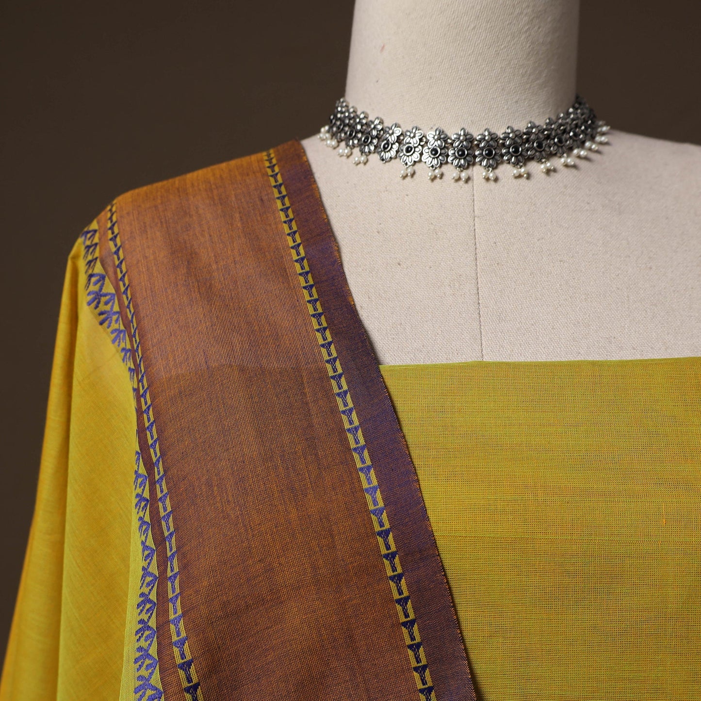 Kandangi chettinad cotton 2pc unstitched dress material 23
