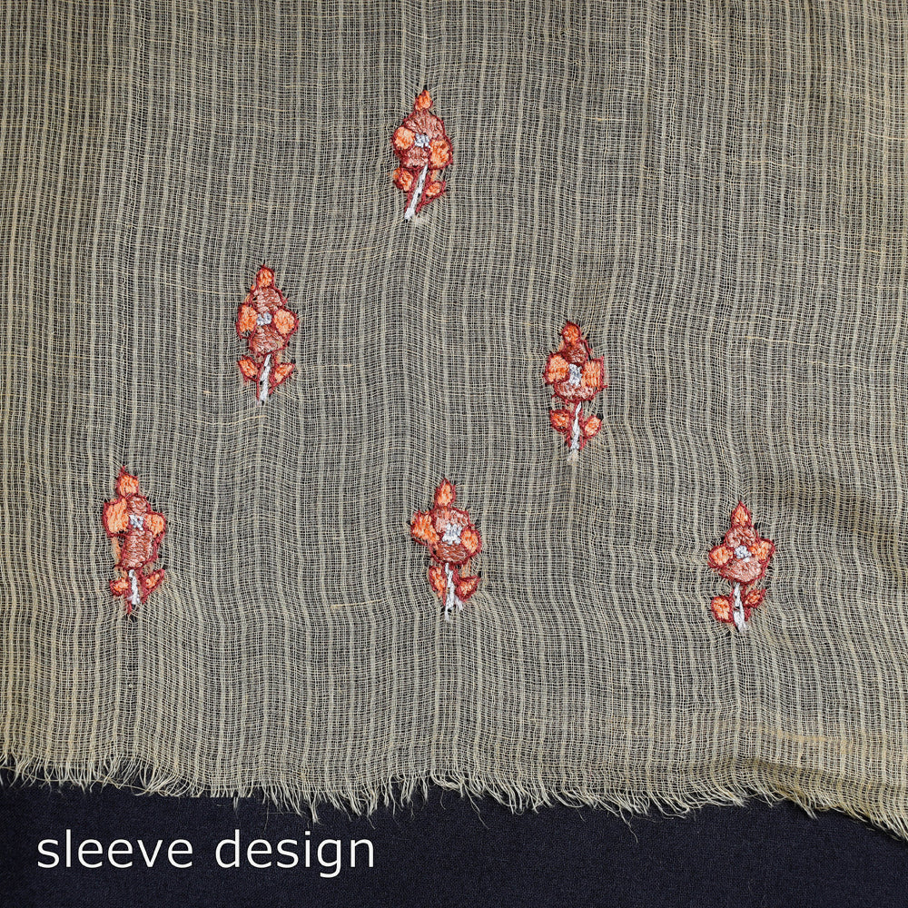 Handloom Kota Doria Kashidakari Hand Embroidery Kurta Material - 2.6 M Online at iTokri.com