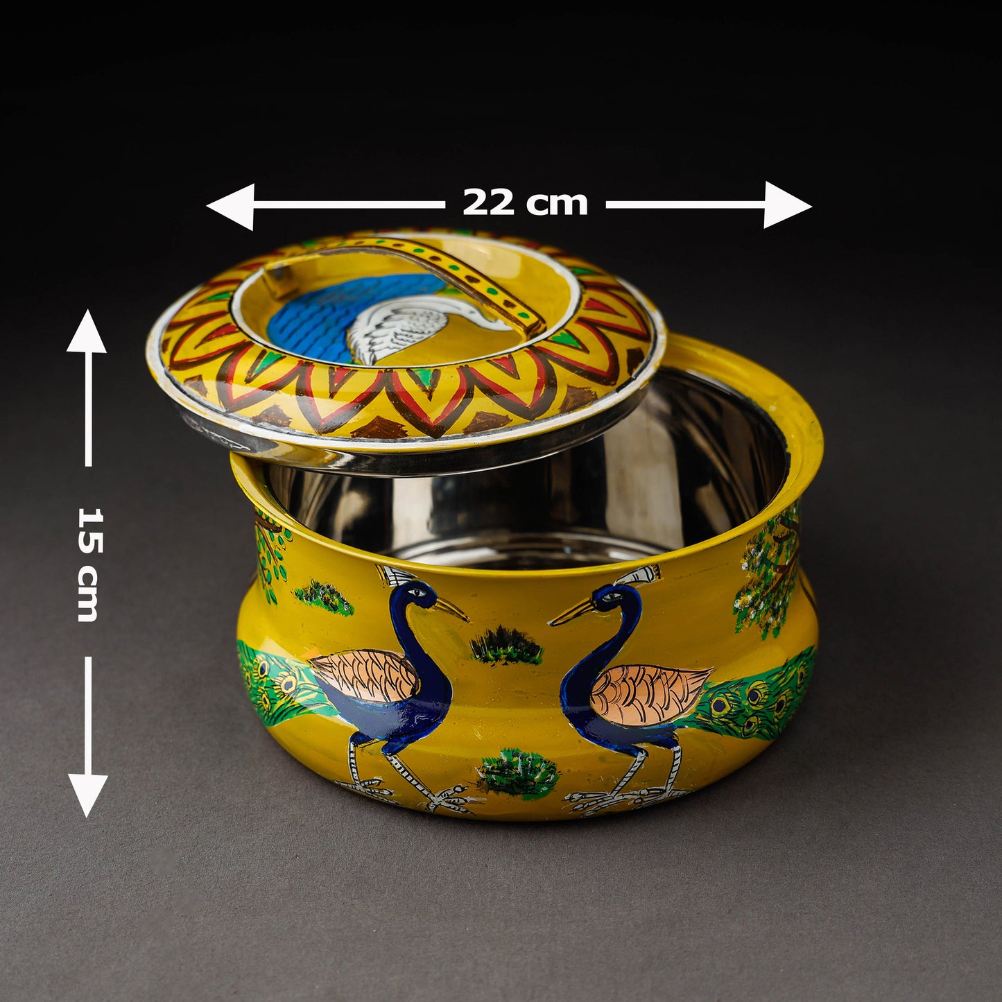 Kavad Handpainted Stainless Steel Casserole
