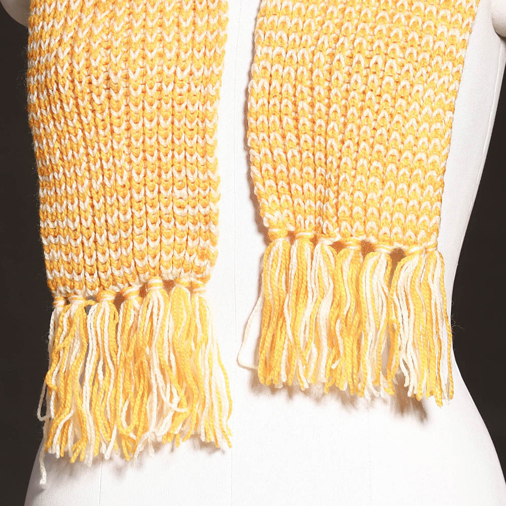 Kumaun Hand Knitted Woolen Muffler (66 in)