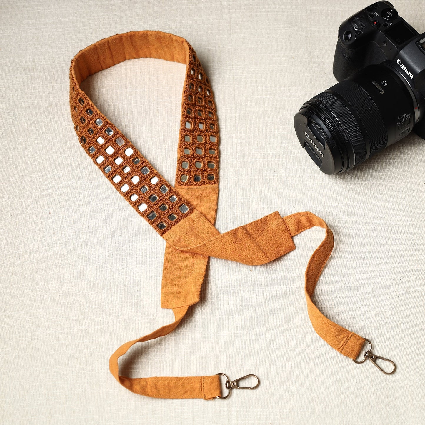 Mirror Work Kutch Embroidery Fabric Camera Belt