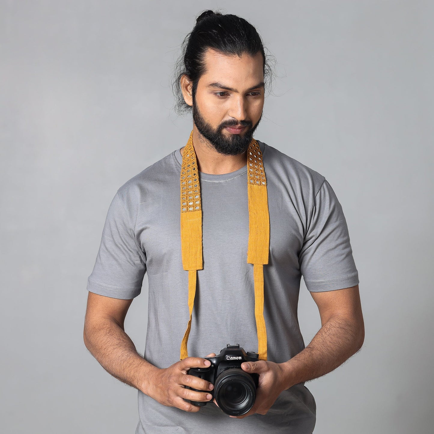 Mirror Work Kutchi Embroidery Fabric Camera Belt