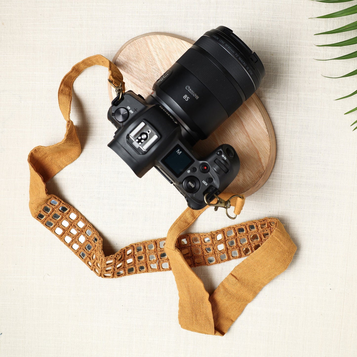 Mirror Work Kutchi Embroidery Fabric Camera Belt