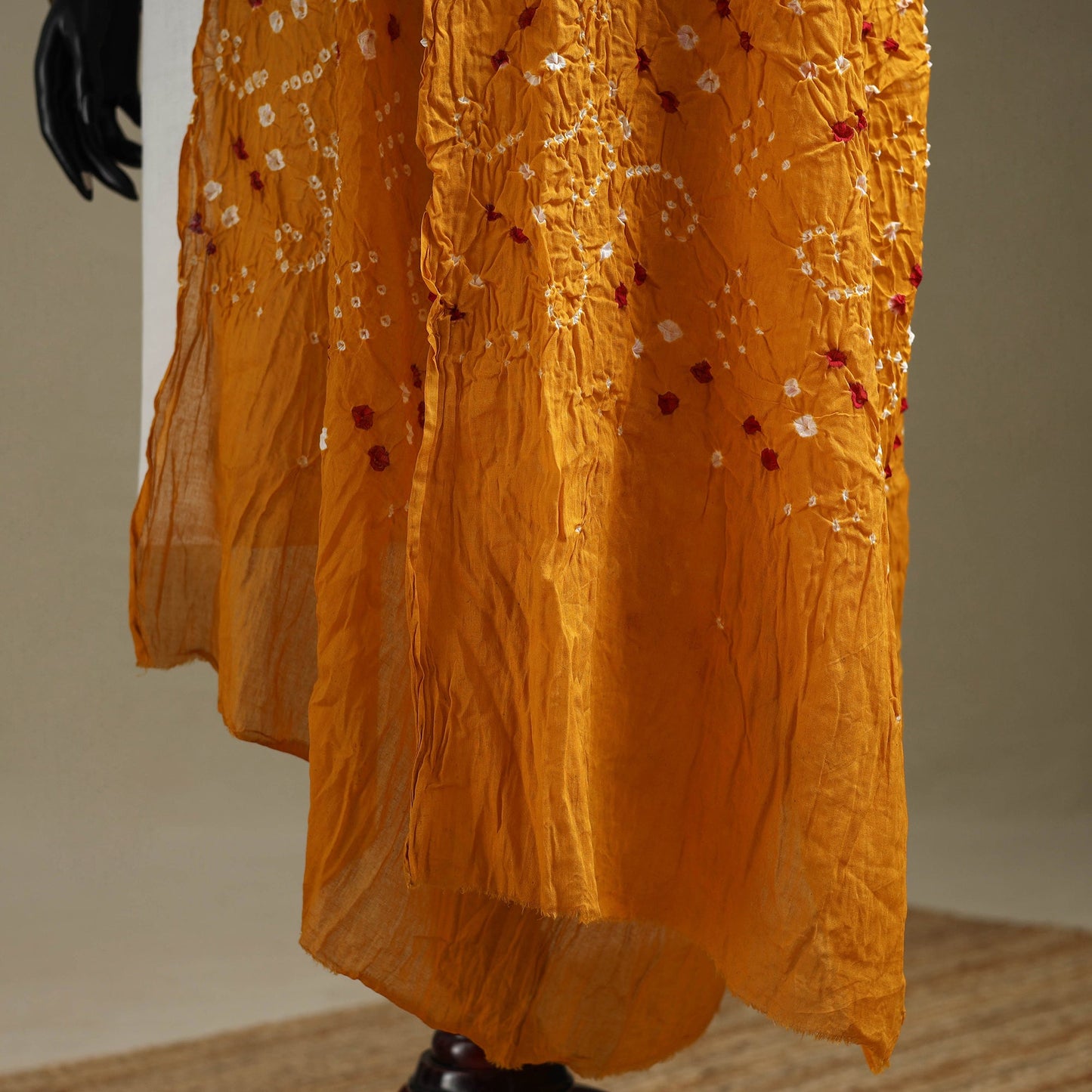 Kutch tie-dye cotton bandhani dupatta 64 - handcrafted