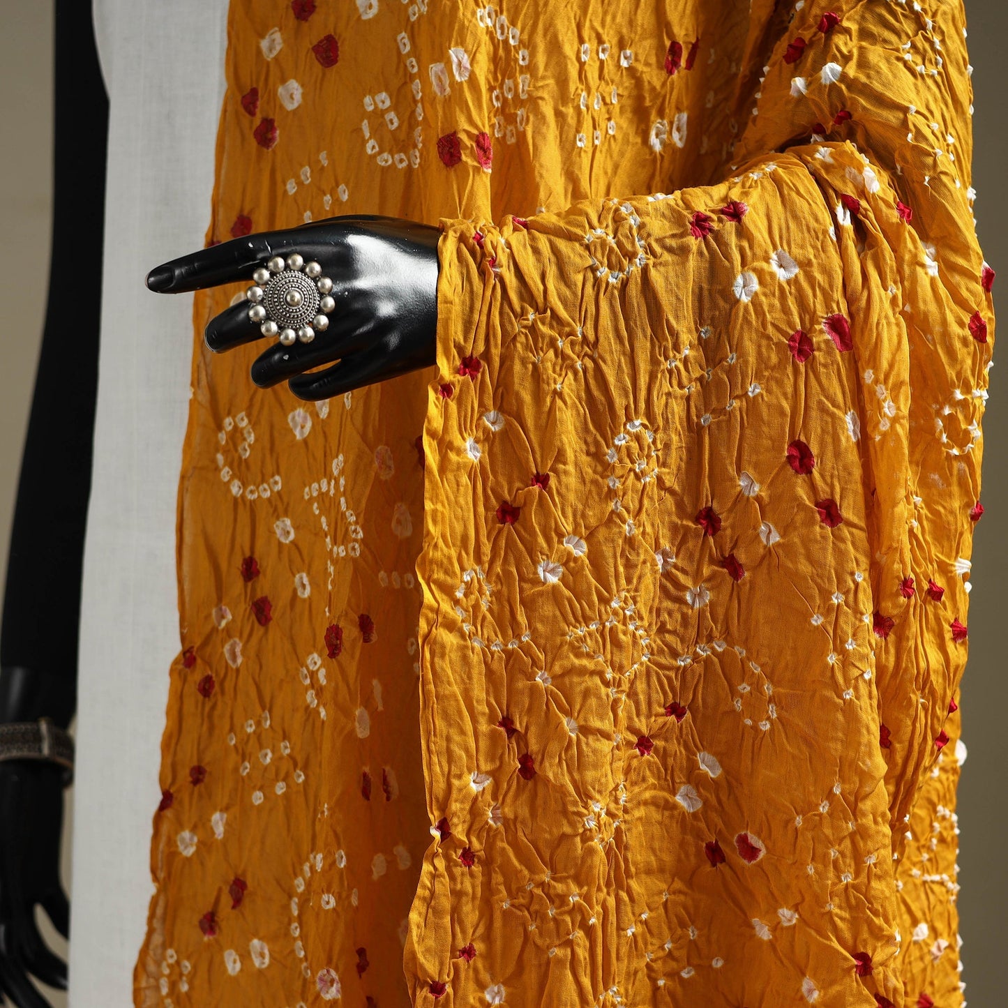 Kutch tie-dye cotton bandhani dupatta 64 - handcrafted