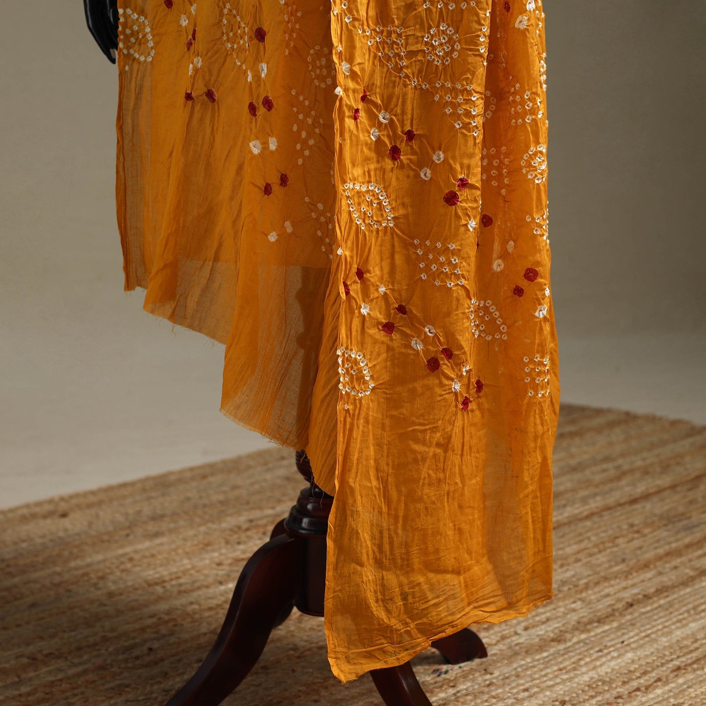 Kutch tie-dye cotton bandhani dupatta 67 - handcrafted