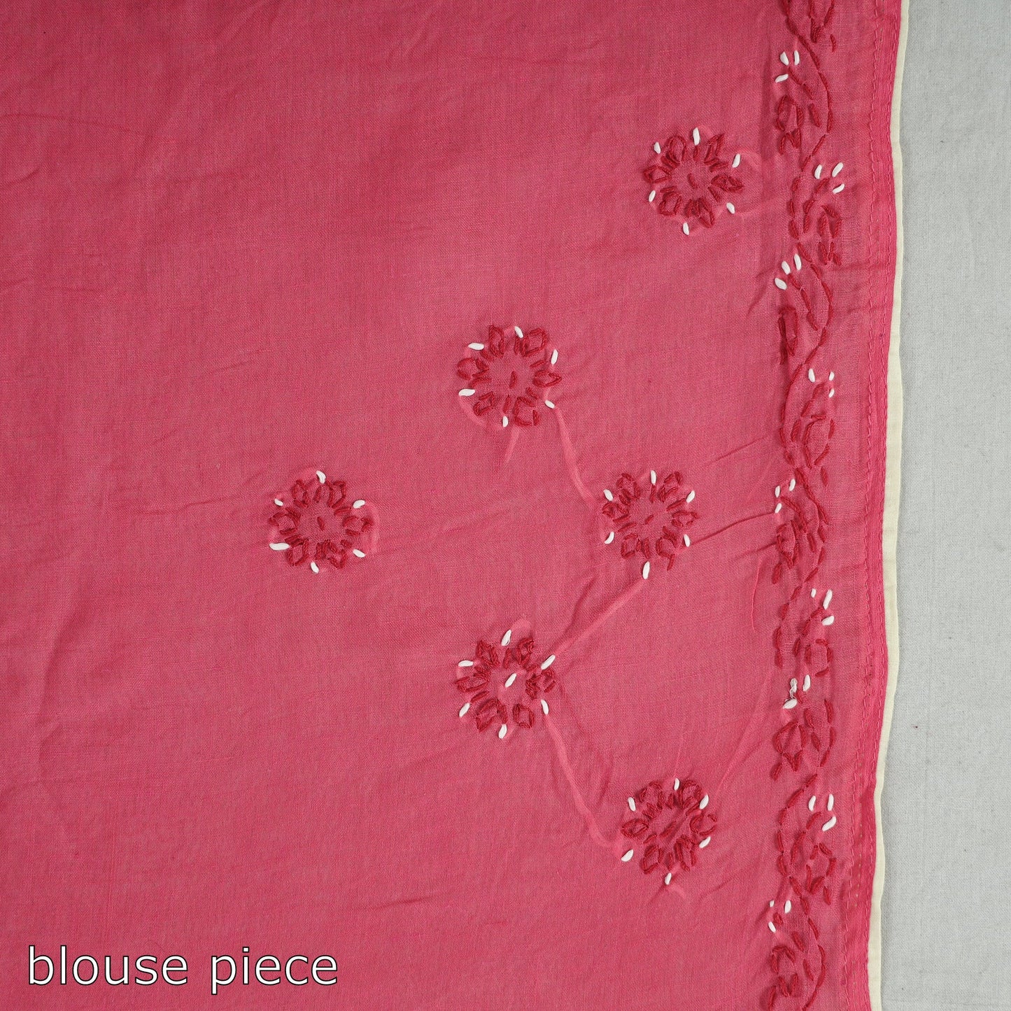 Lucknow Chikankari Hand Embroidery Cotton Saree 05 Online