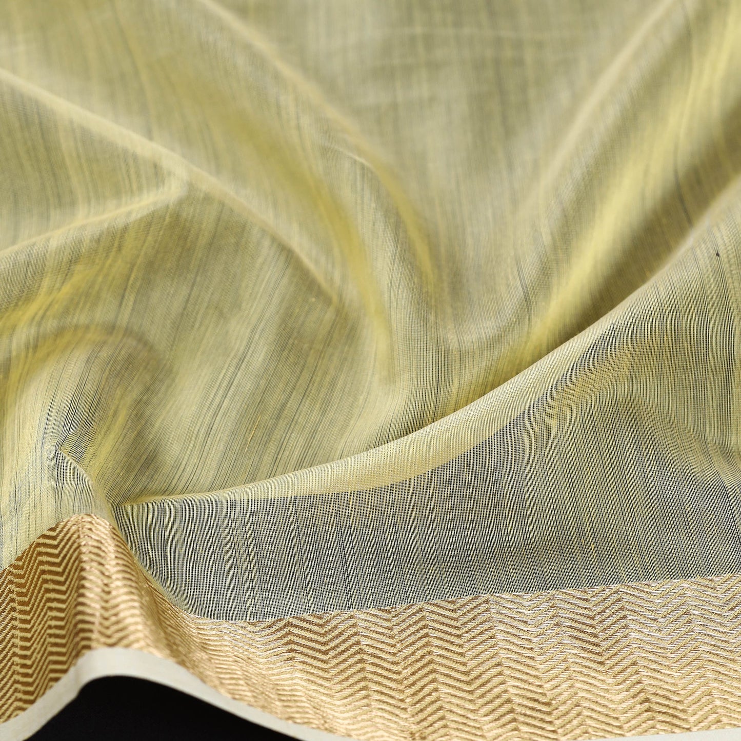 Yellow - maheshwari silk blouse piece 07 - handcrafted