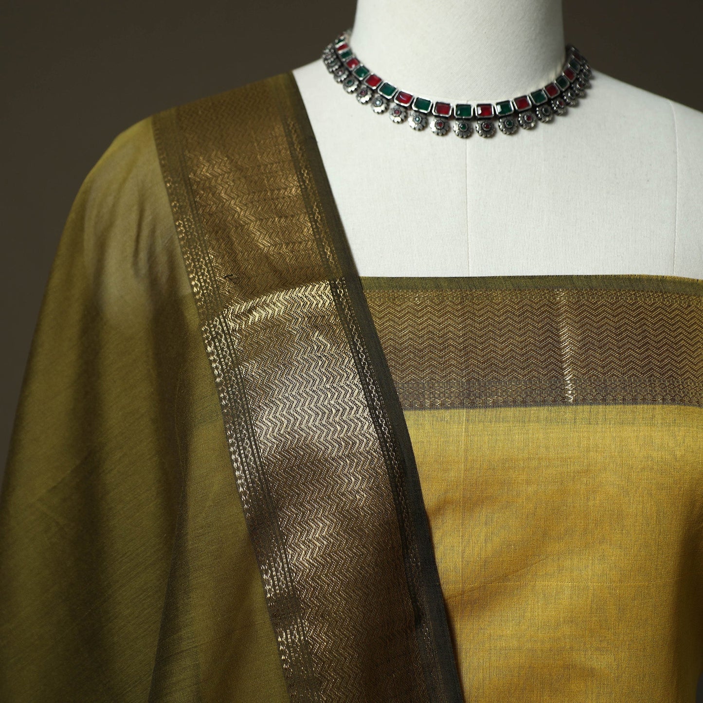 Maheshwari silk handloom 2pc unstitched dress material