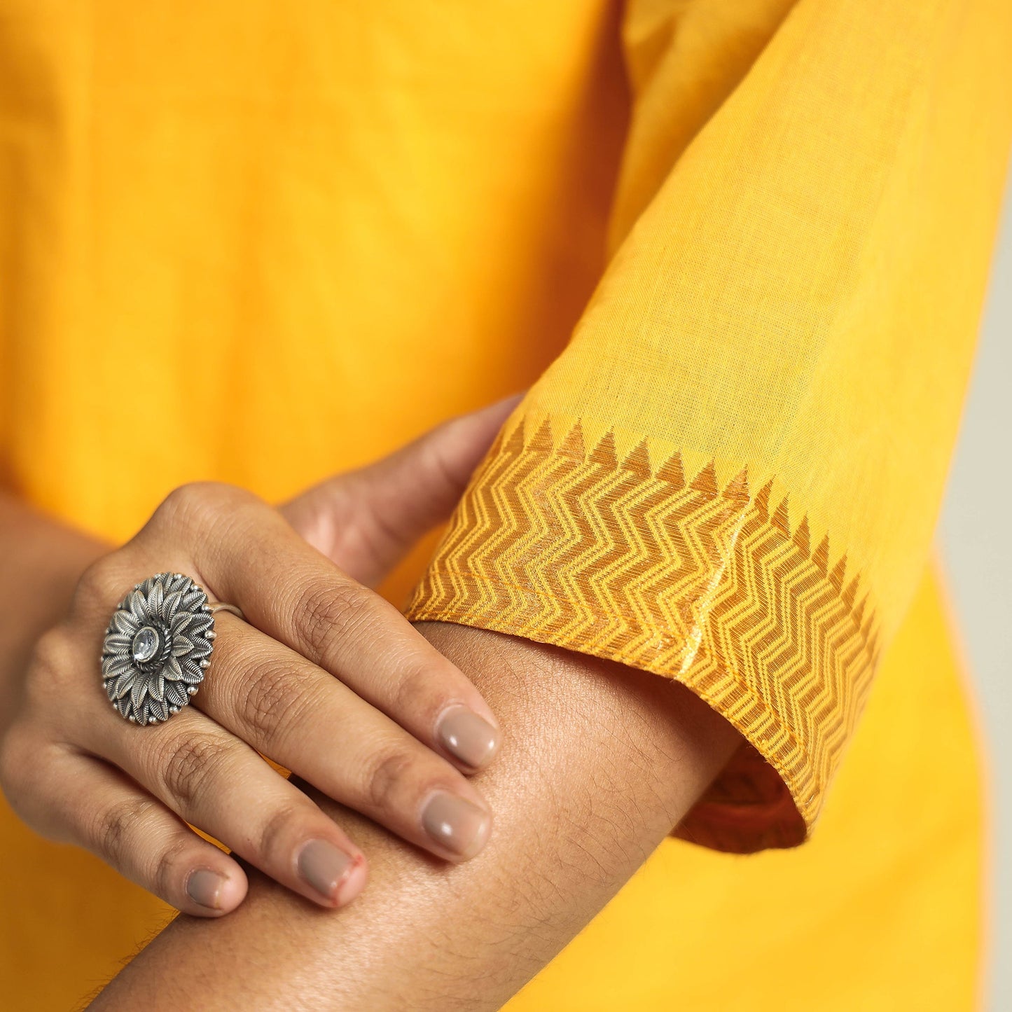 Mangalagiri Kurta with Palazzo & Dupatta Set