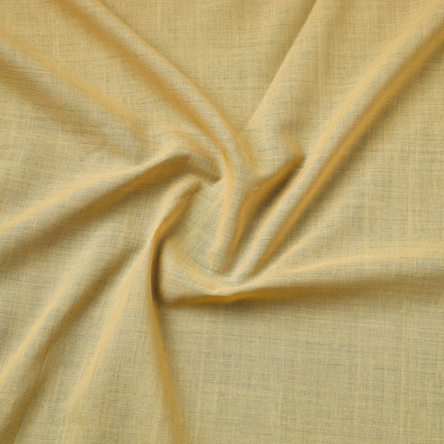 Yellow Mangalagiri Plain Handloom Cotton Fabric