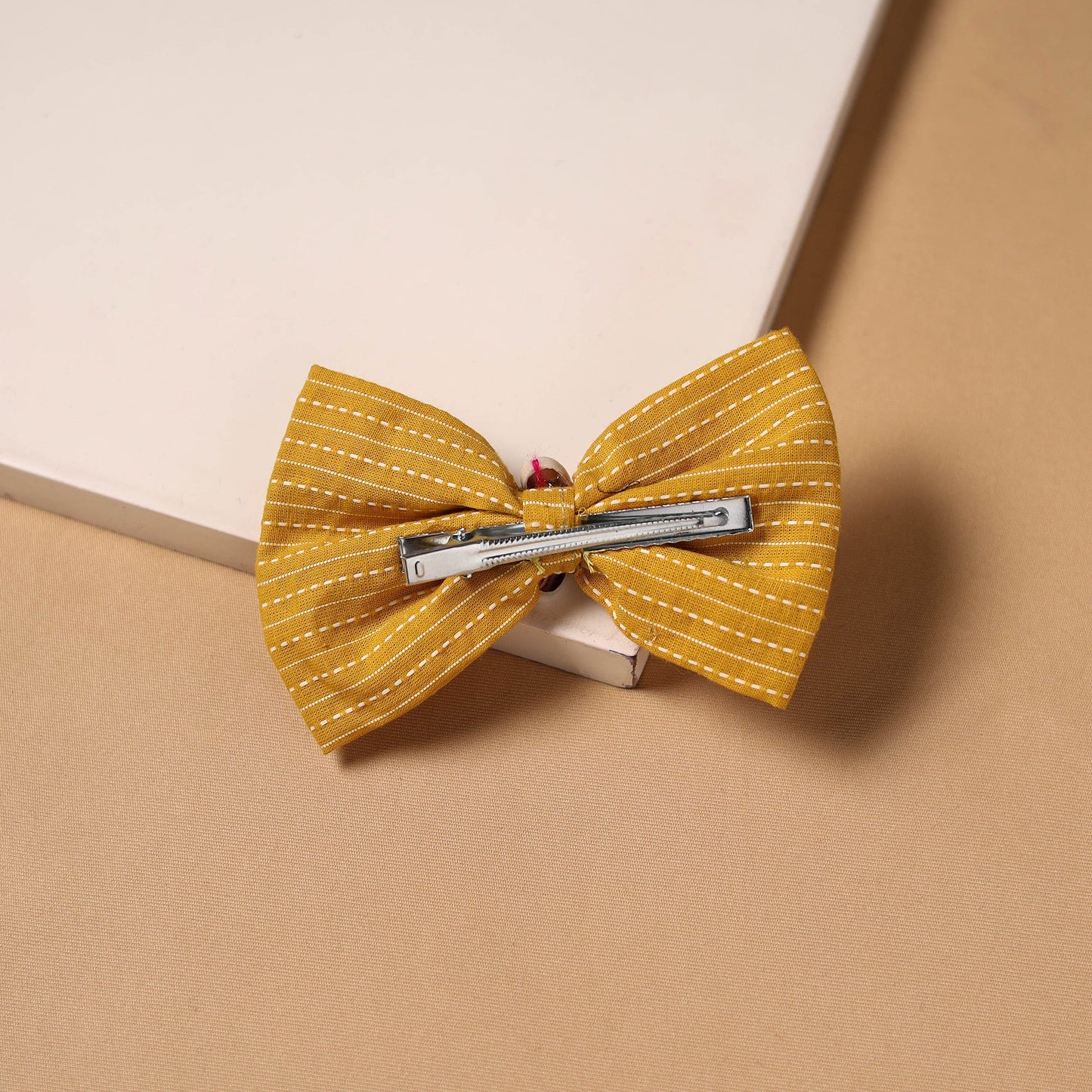 Mirror shell work women’s bow hair clip 08 - handcrafted