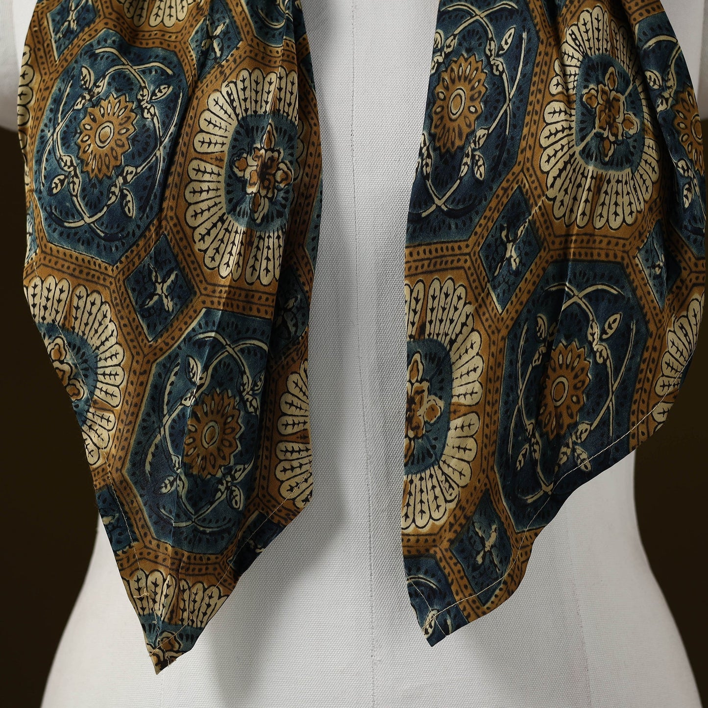 Modal silk pendant necklace scarf 43 - handcrafted