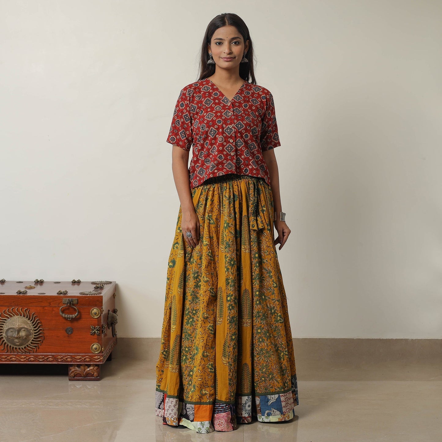 Ajrakh Skirt