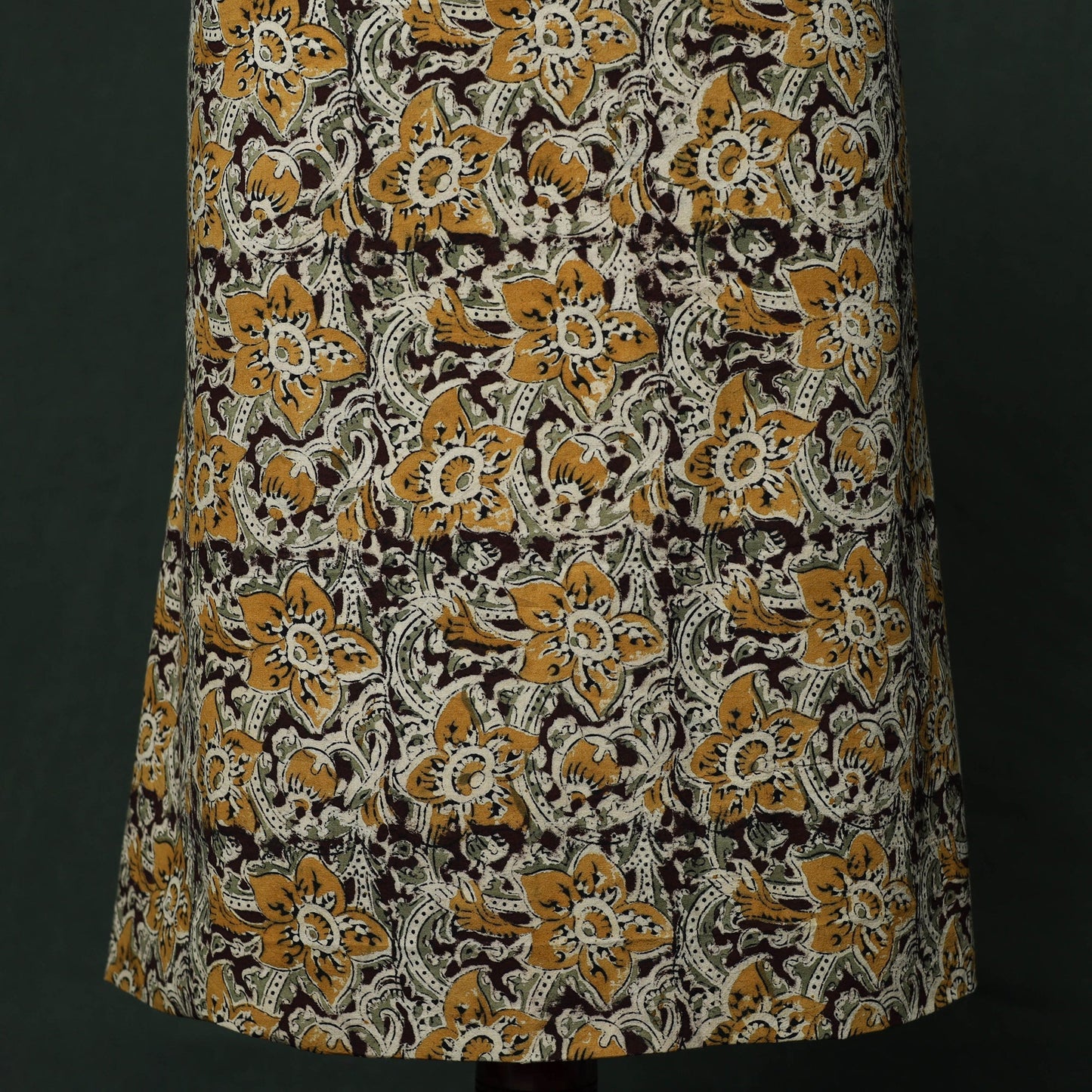 Natural dyed block print cotton pedana kalamkari 2pc