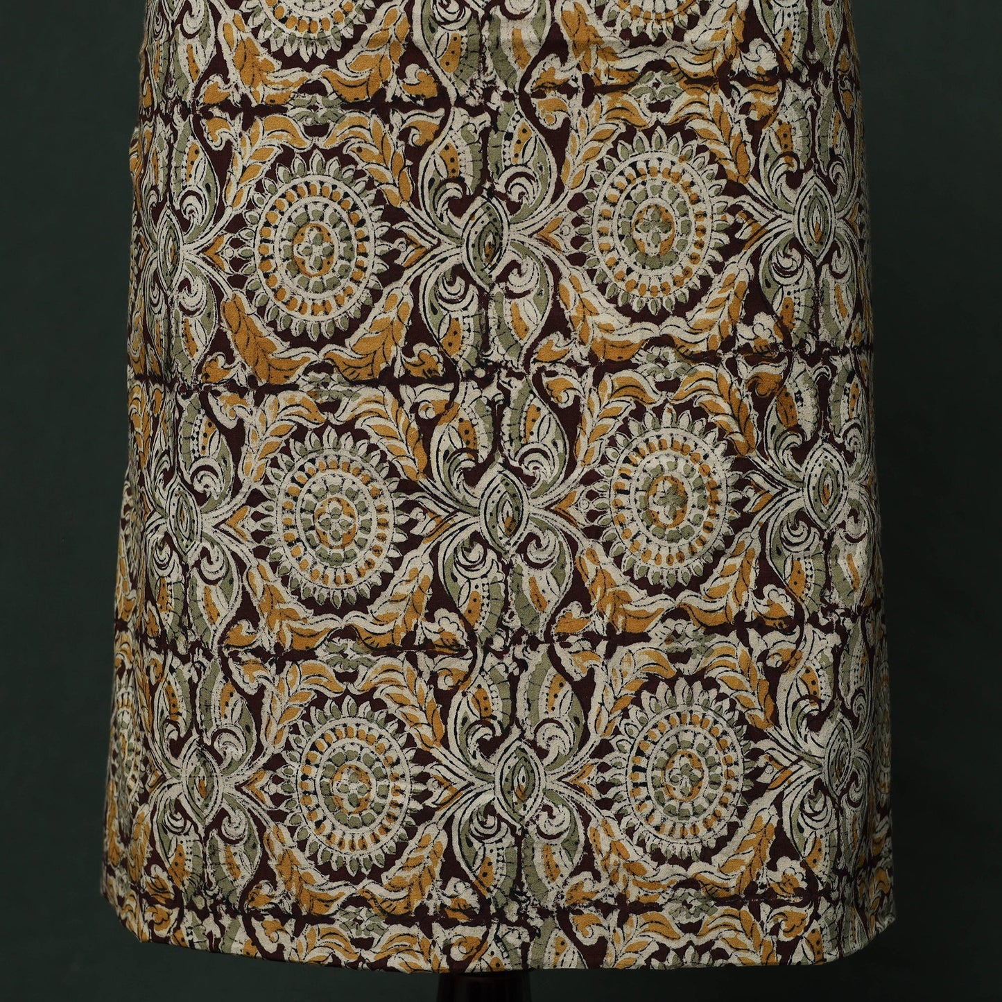 Natural dyed block print cotton pedana kalamkari 2pc