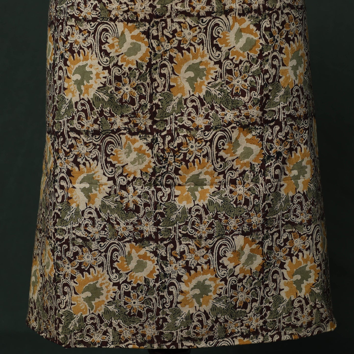 Natural dyed block print cotton pedana kalamkari 2pc