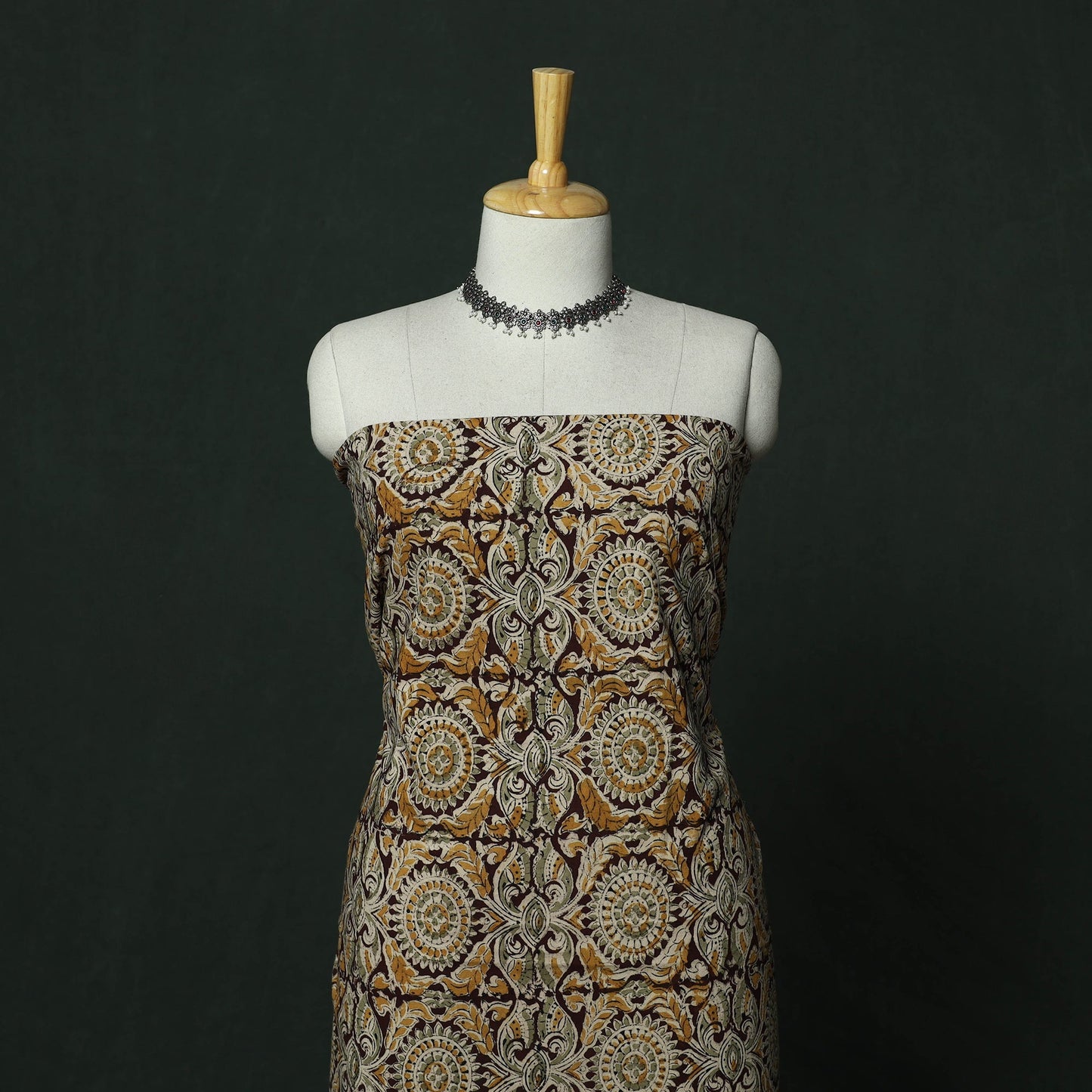 Natural dyed block print cotton pedana kalamkari 2pc