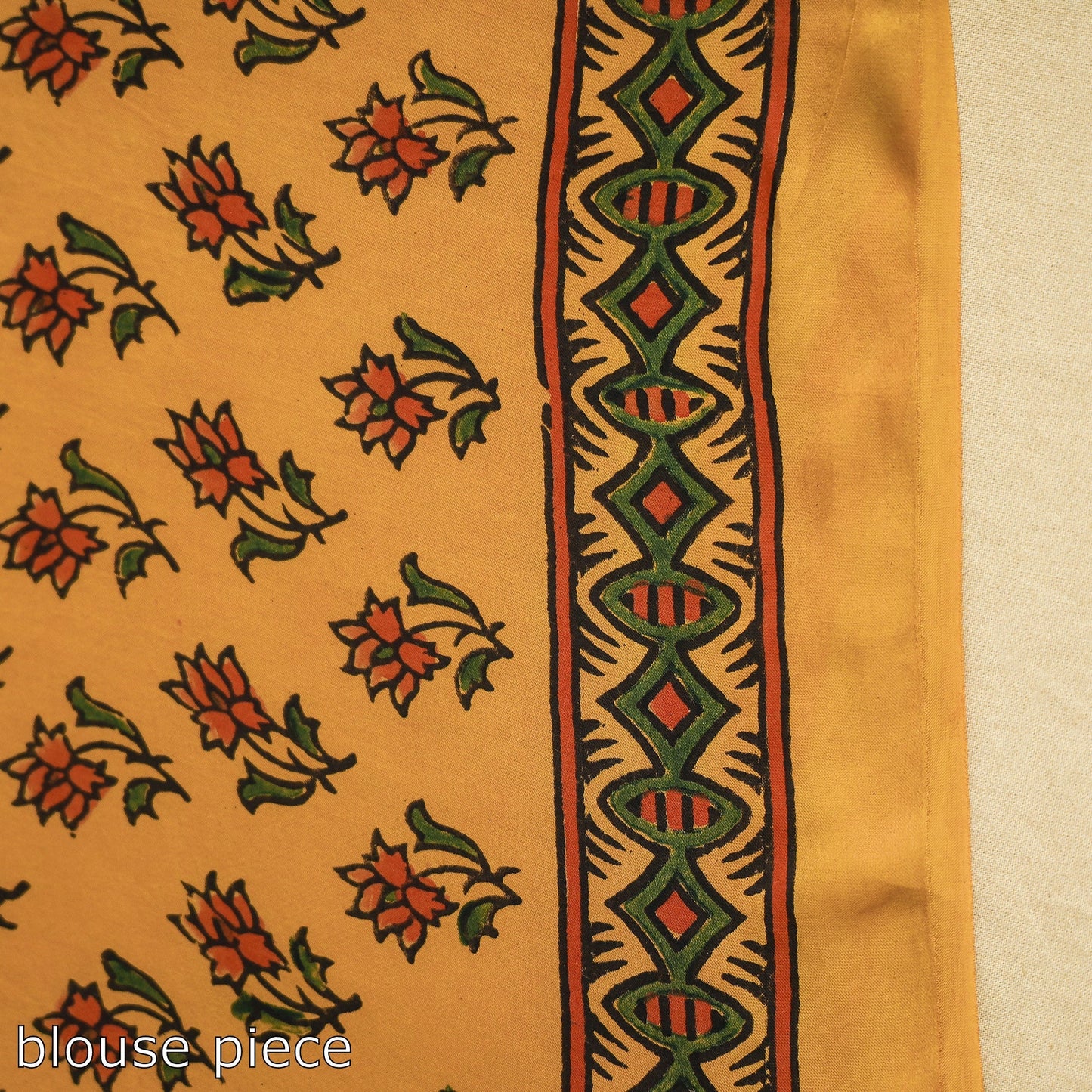 Natural Dyed Block Print Modal Silk Ajrakh Saree