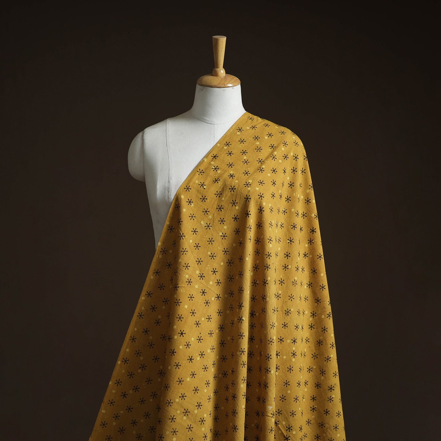 Natural dyed cotton kutch hand block ajrakh print fabric 37
