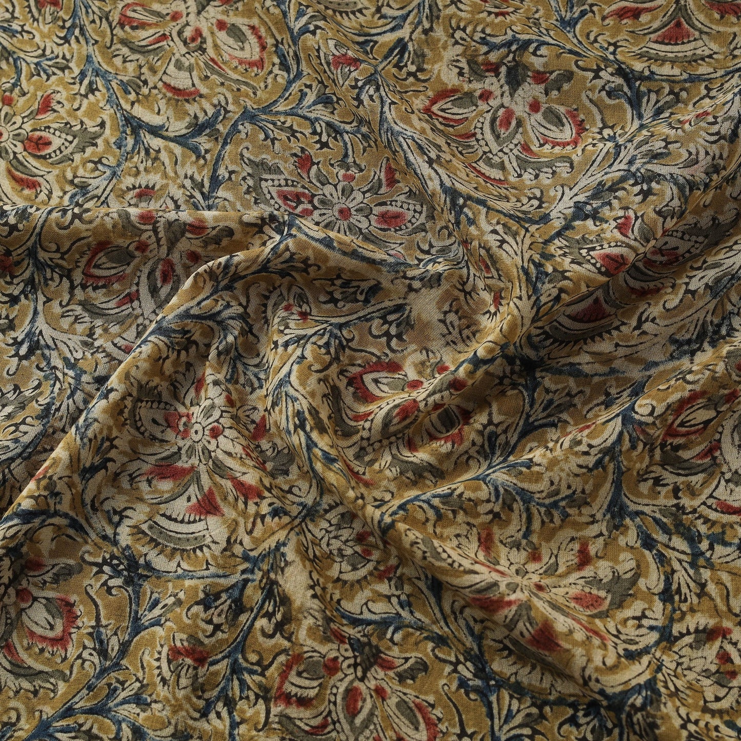 Natural dyed hand block print pure mul cotton pedana