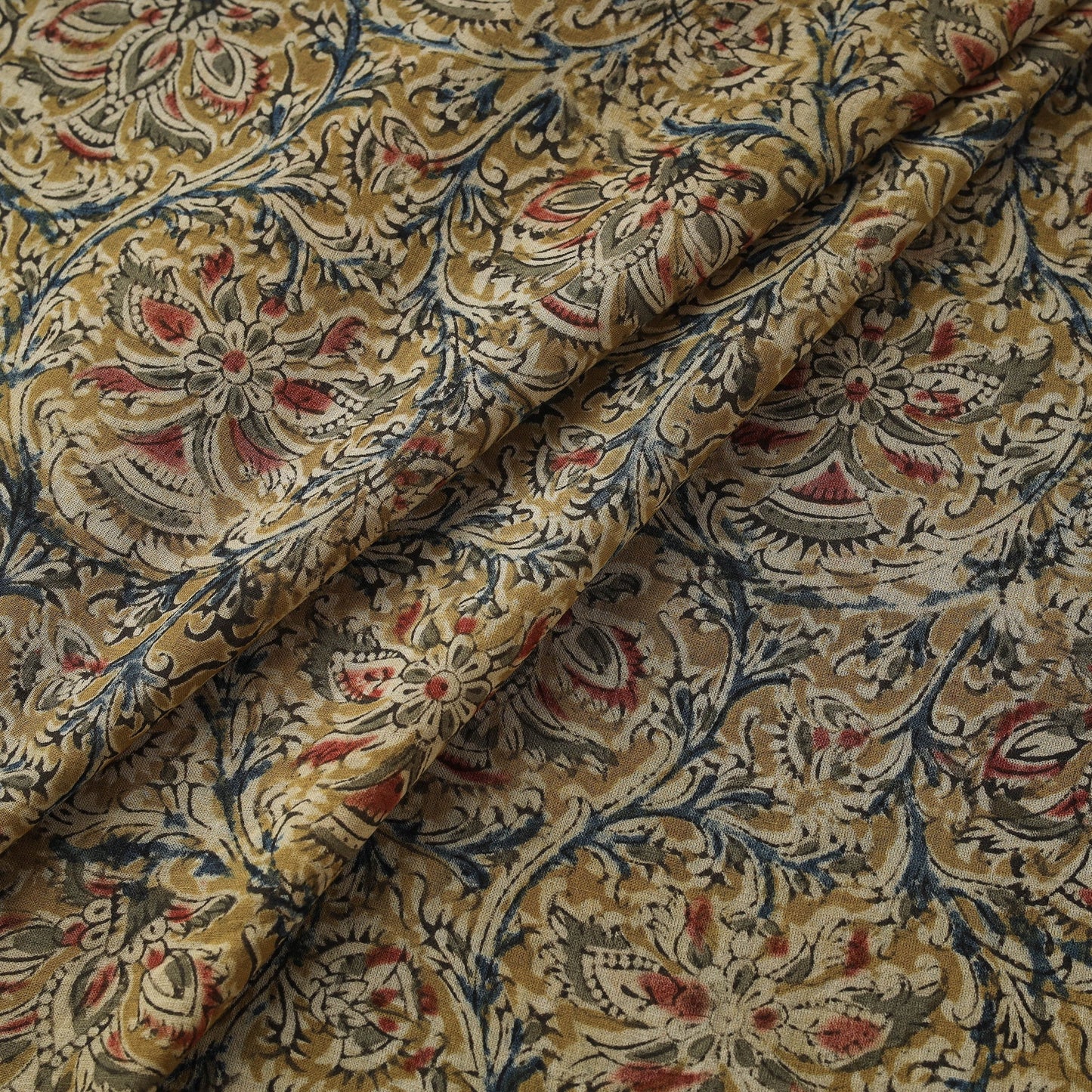 Natural dyed hand block print pure mul cotton pedana