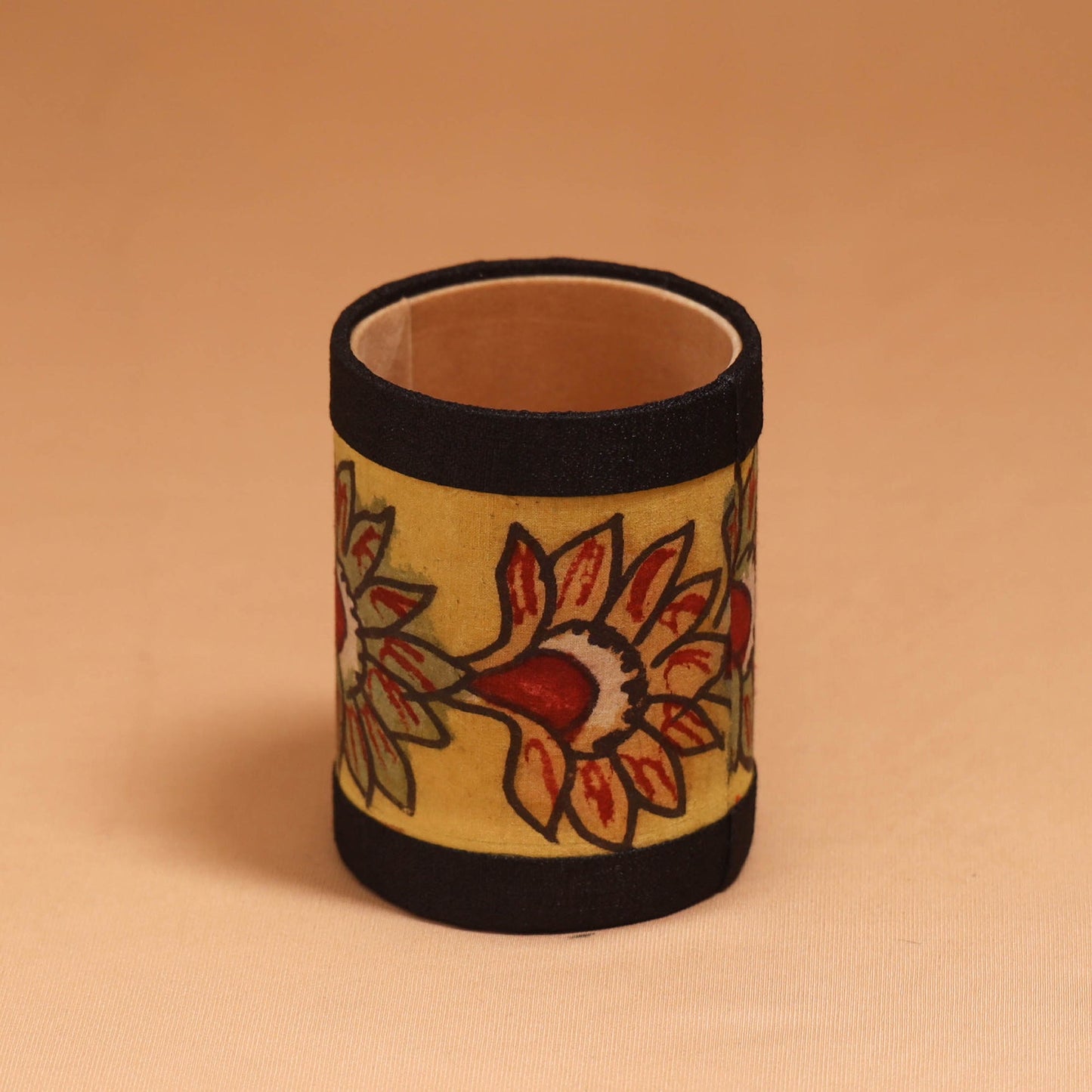 Natural dyed handpainted kalamkari pen stand 16