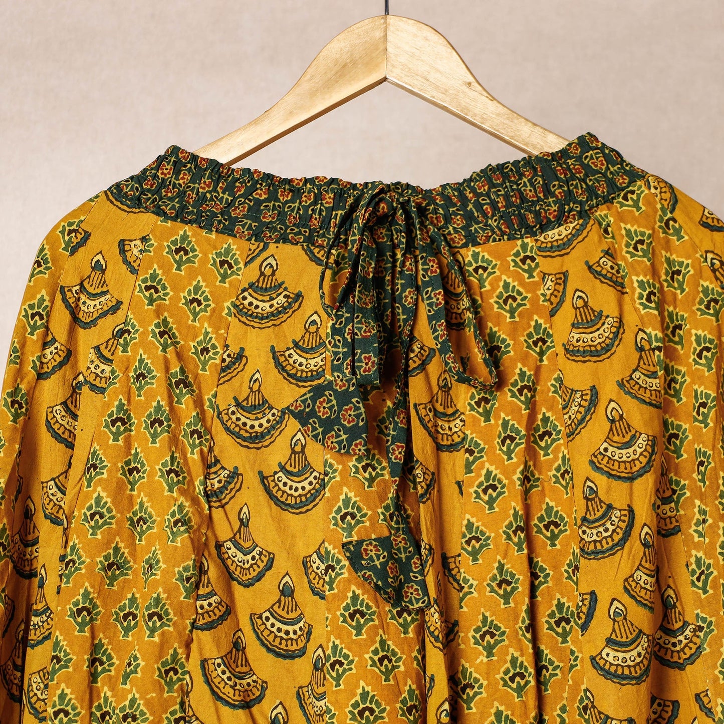 24 Kali Ajrakh Block Printed Patchwork Cotton Long Skirt