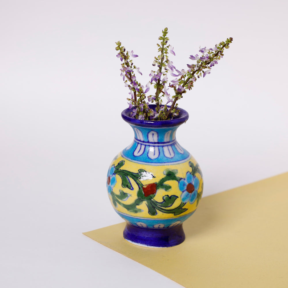 Original Blue Pottery Ceramic Vase