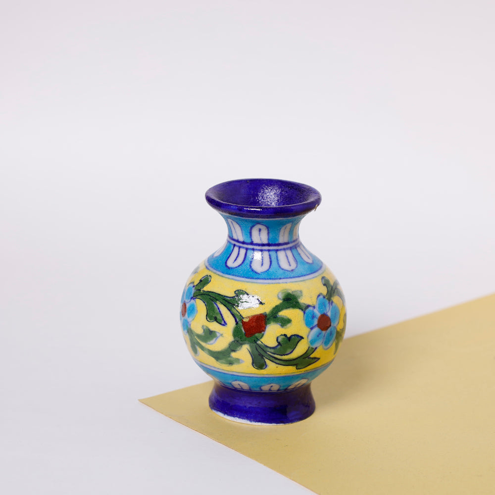 Original Blue Pottery Ceramic Vase