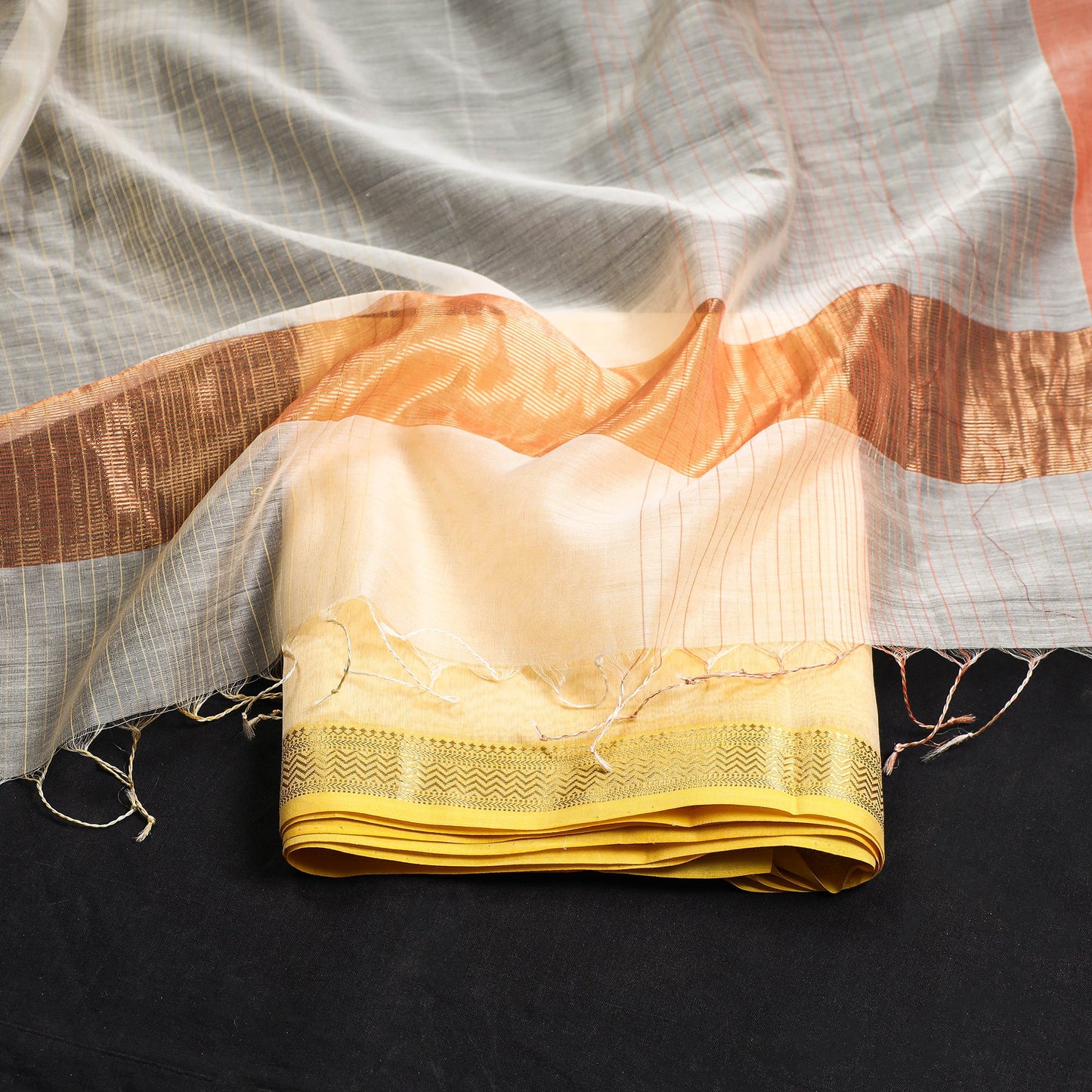 Original Maheshwari Silk Pure Handloom 2pc Suit Material Set
