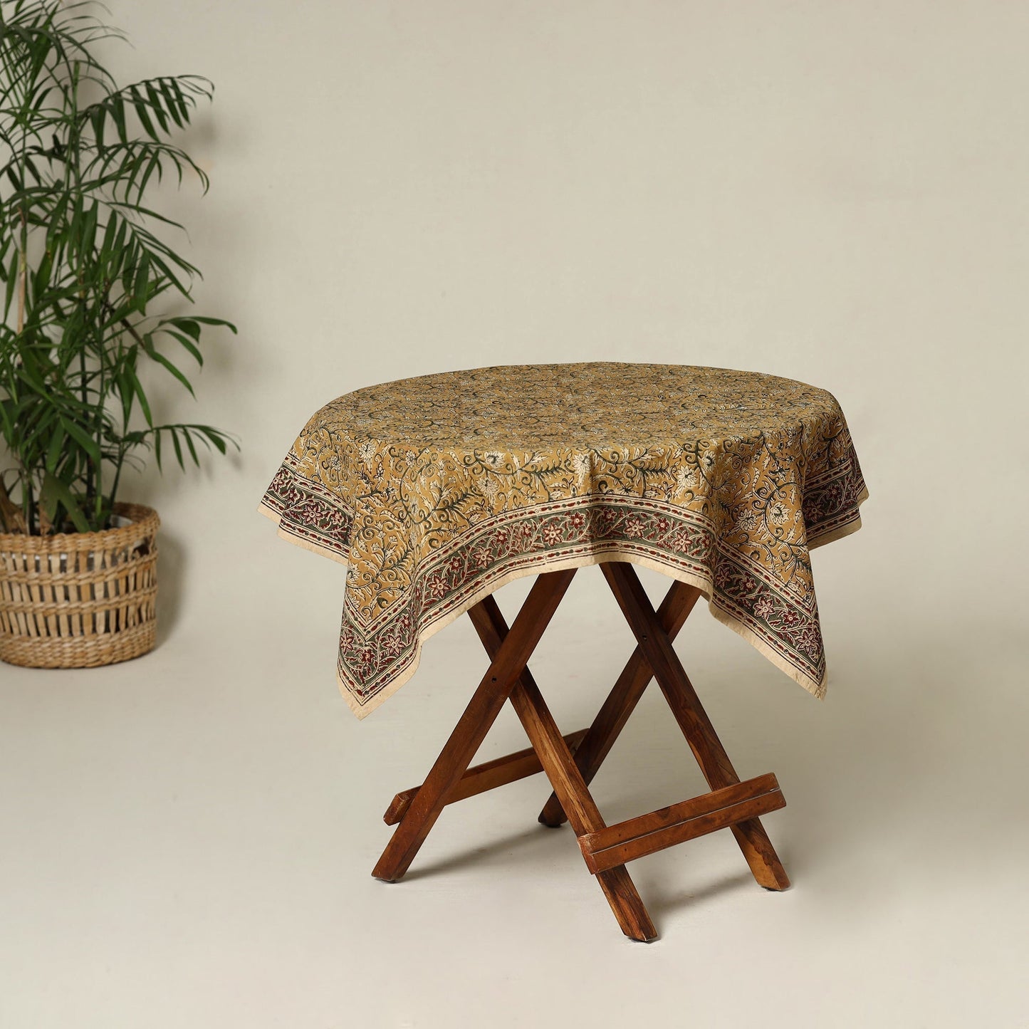 Yellow - original pedana kalamkari natural dyed cotton