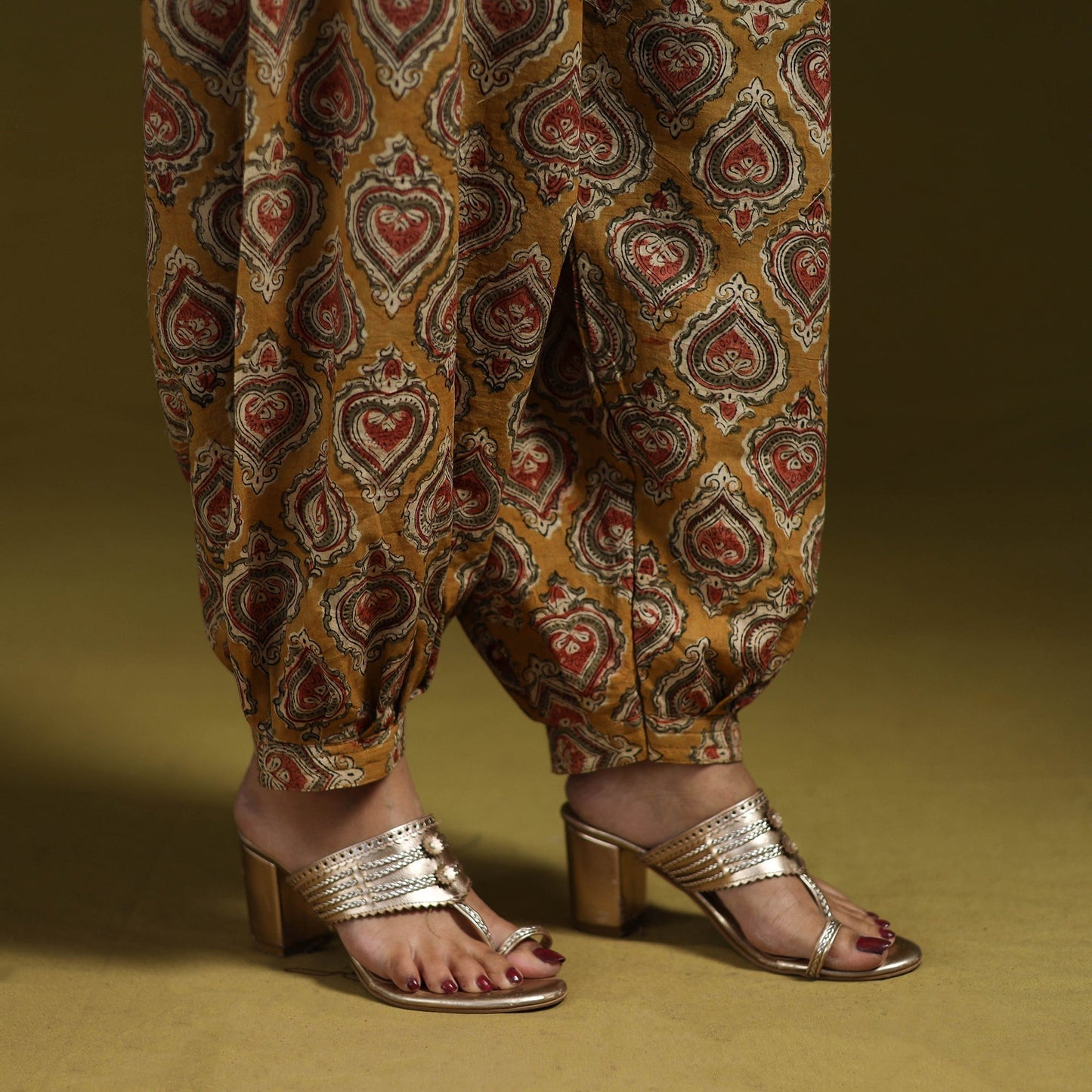 Pedana hand natural dyed cotton kalamkari afghani salwar 15