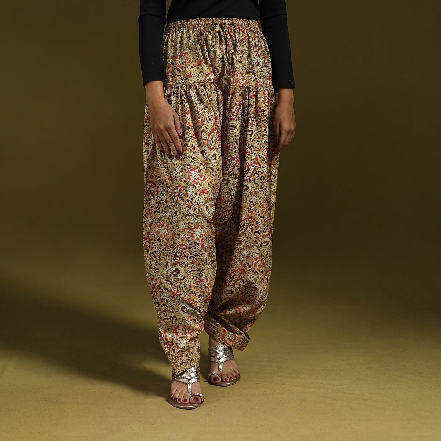 Pedana hand natural dyed cotton kalamkari salwar 08