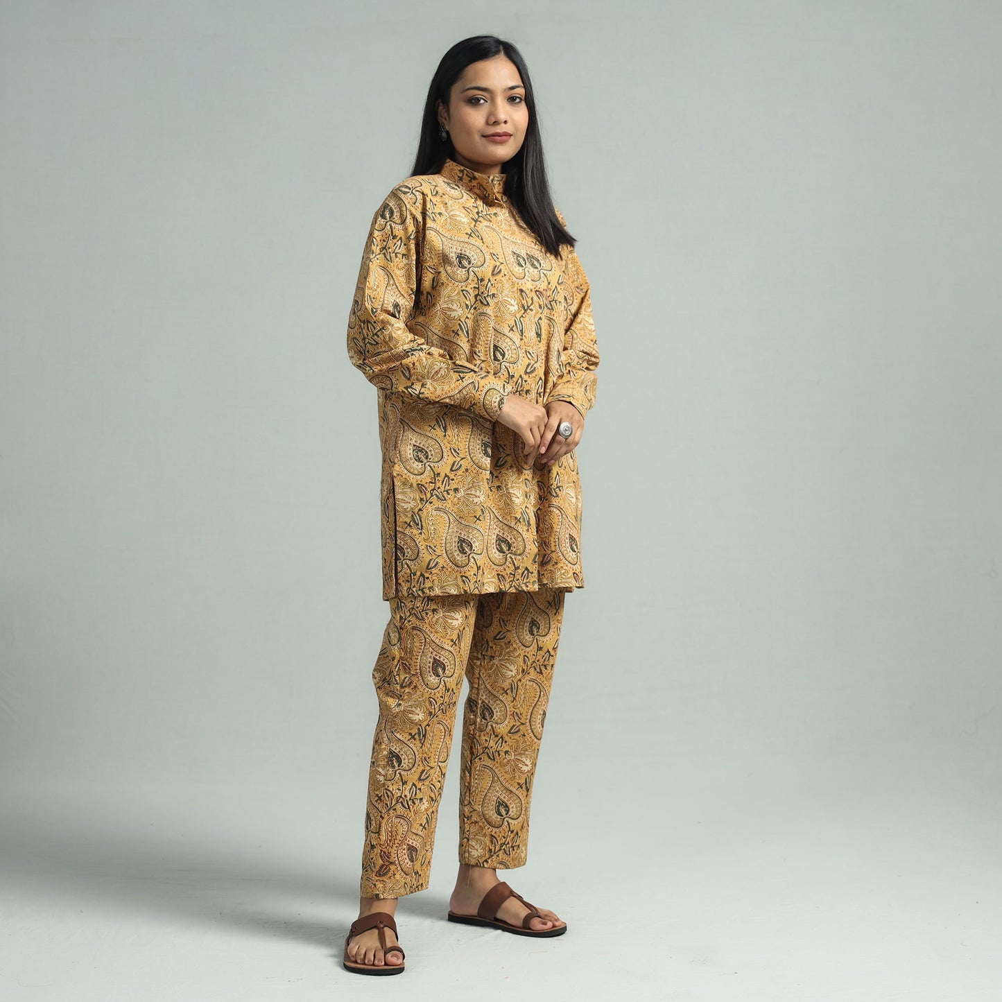 Buy Pedana Kalamkari Block Printed Cotton Co-Ord Set Online at iTokri.com