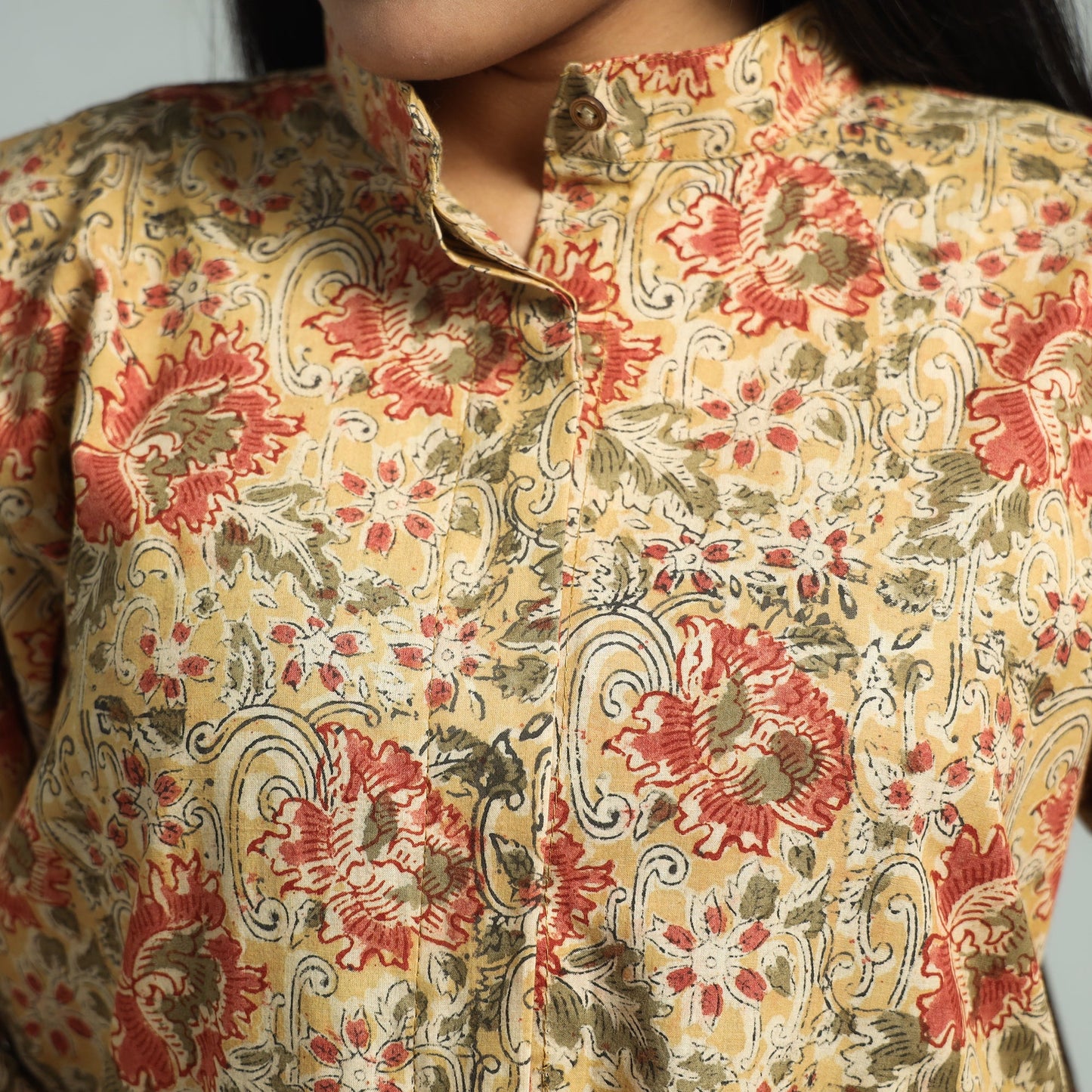 Pedana Kalamkari Block Printed Cotton Co-Ord Set Online at iTokri.com