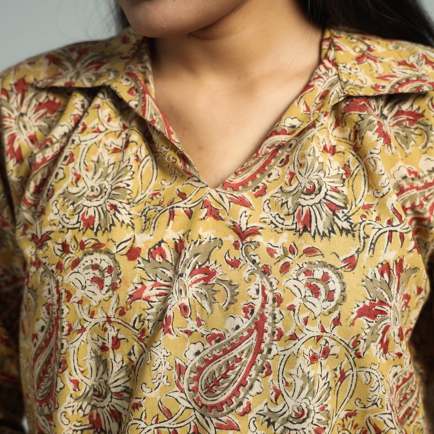 Pedana Kalamkari Block Printed Cotton Co-Ord Set Online at iTokri.com