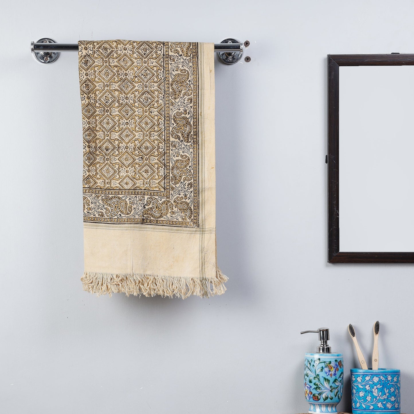 Pedana Kalamkari Block Printed Handloom Cotton Towel