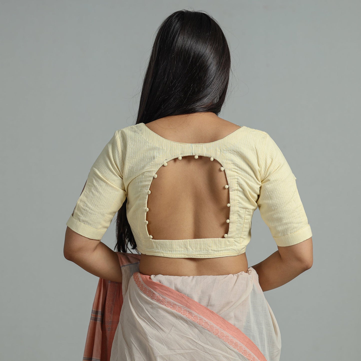 Buy Plain Running Stitch Cotton Blouse 36