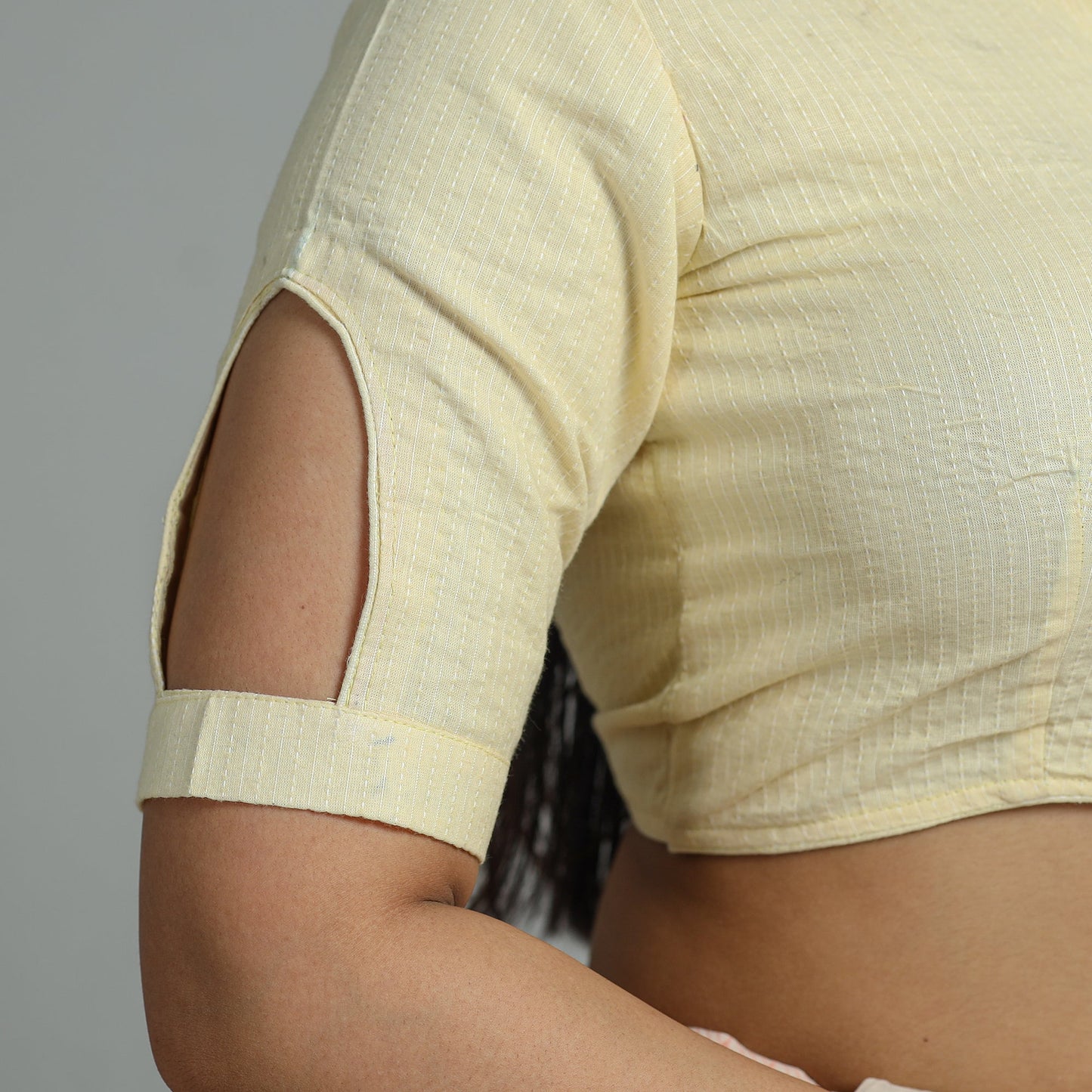 Buy Plain Running Stitch Cotton Blouse 36