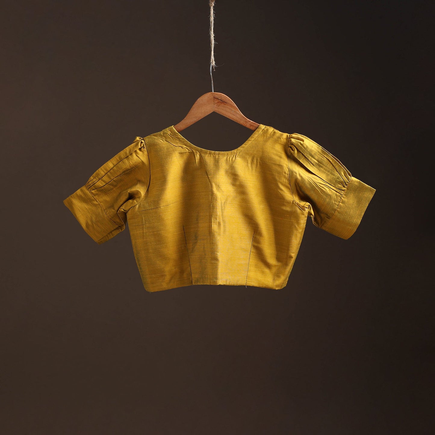 Plain slub silk readymade blouse 15 - handcrafted