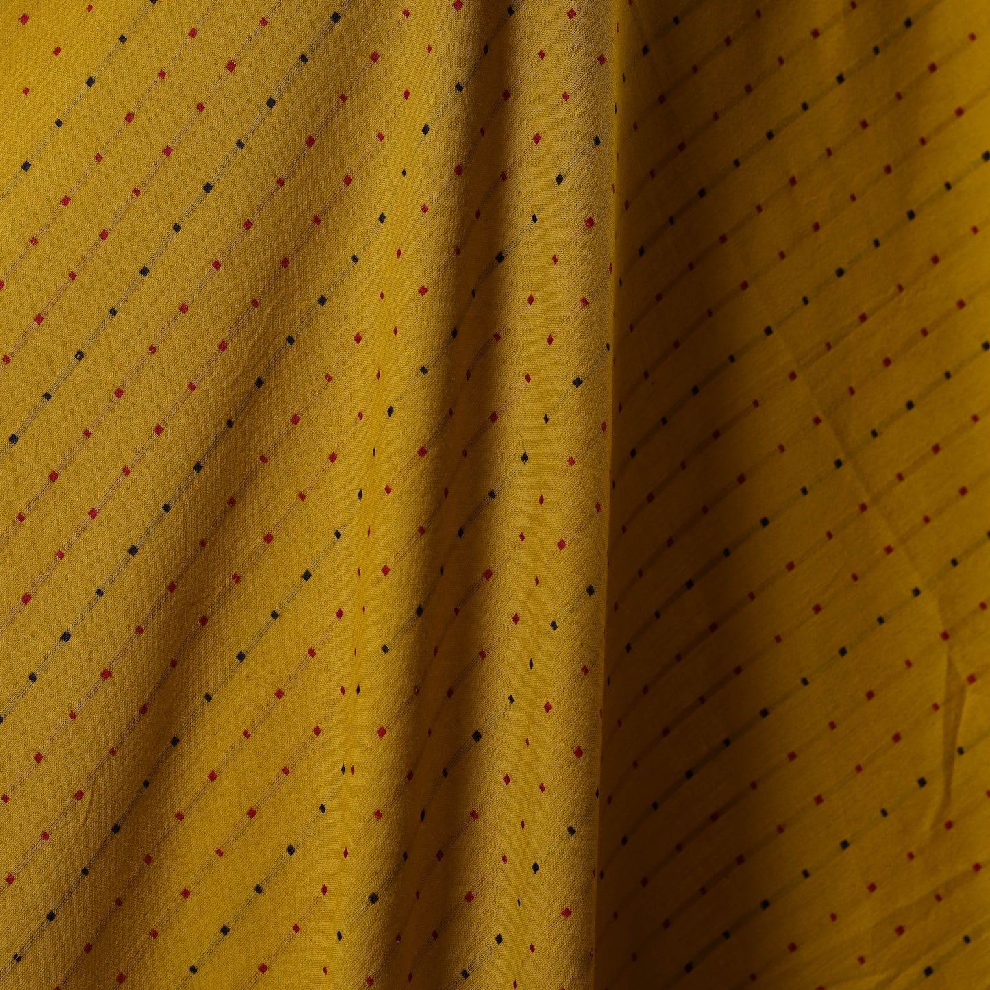 Yellow - prewashed cotton jacquard weave fabric 04