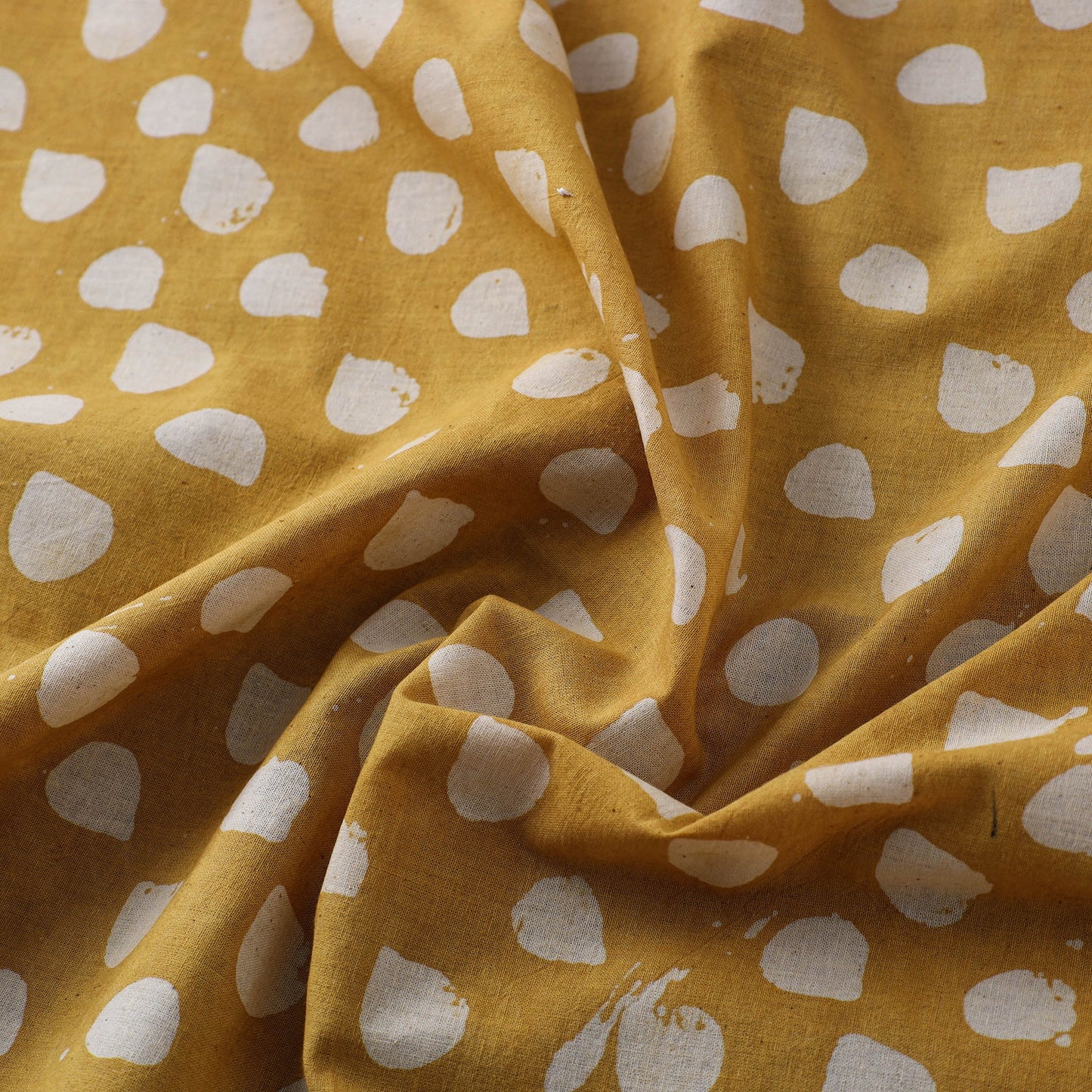 Yellow - pure cotton kutch batik print fabric 02