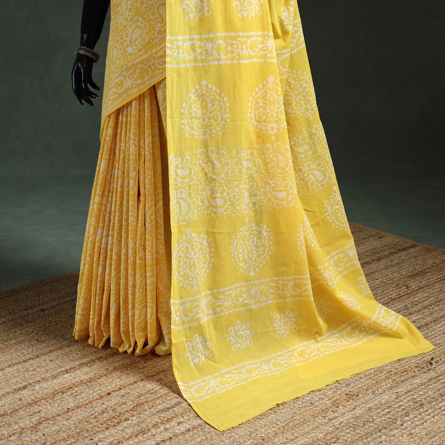 Pure mul cotton hand block batik print saree 51